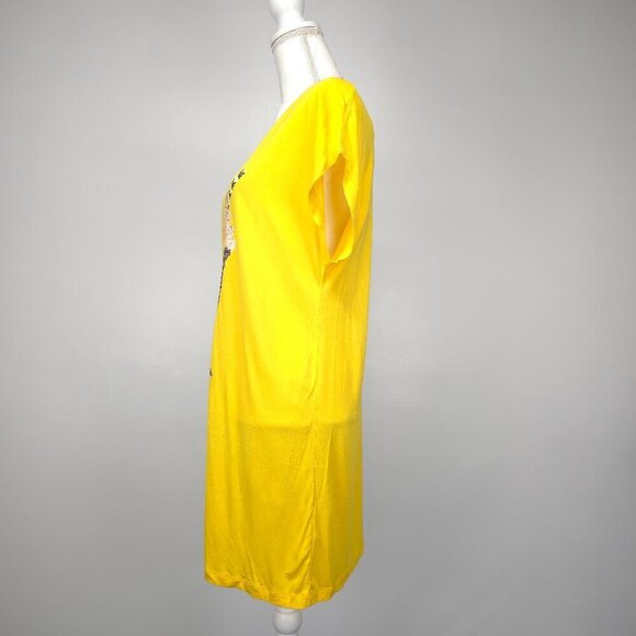 M MISSONI Yellow Summery Loose Fit Oversized Shirt with Ice Cream Design - Picture 6 of 12